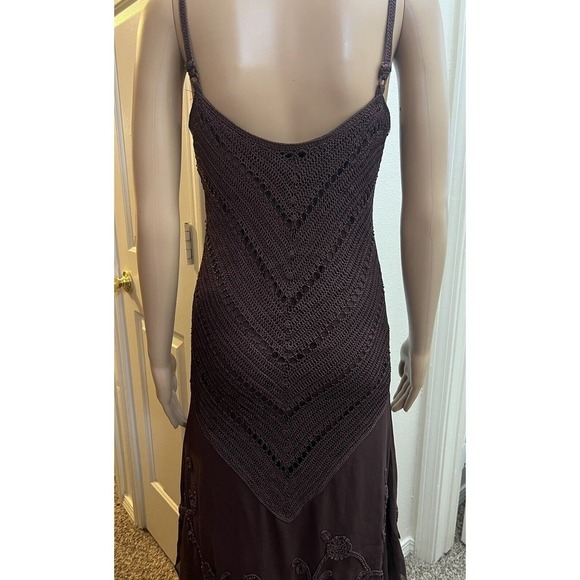 Kroshetta Papillon Womens Beaded Crochet Gown Large Hand Made Embroidered‎ - Picture 14 of 16